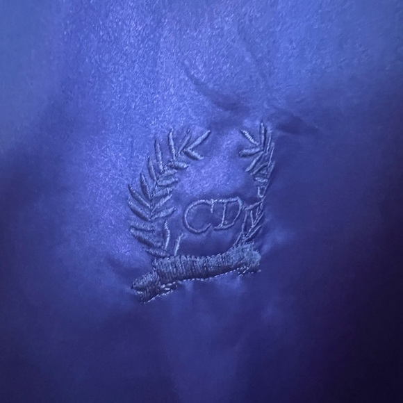 Christian Dior blue robe with matching pj bottoms. Robe one size;pants sz S - Picture 2 of 10